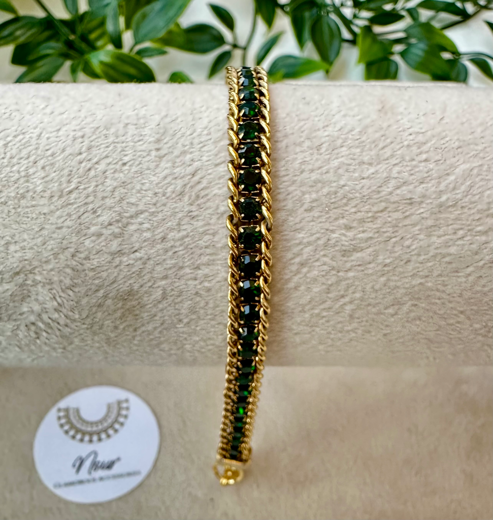 Green tennis Bracelet 