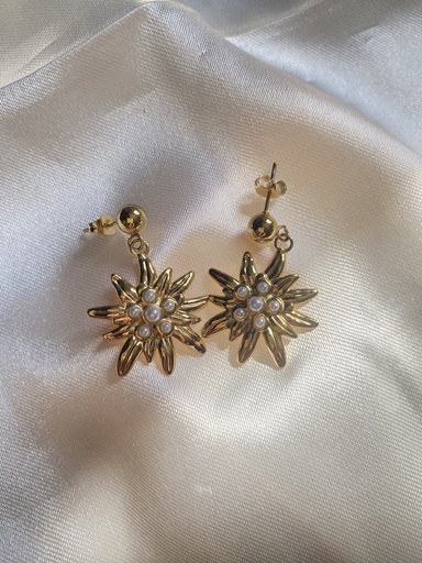 [15029] Pearl Flower Earing