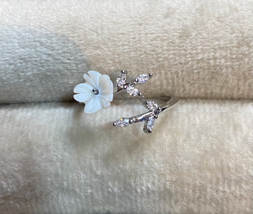 [12195] Silver flower Ring