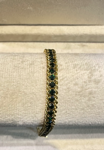 [130142] Green tennis Bracelet 